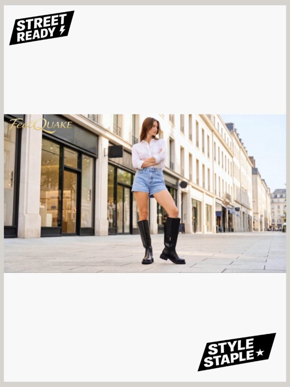 Knee High Chelsea Boots - Round Toe Chunky Low Heel Riding Boots with Inside - Picture 7 of 7